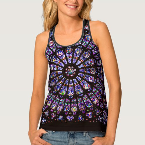 Notre Dame Cathedral Paris Rose Window Tank Top