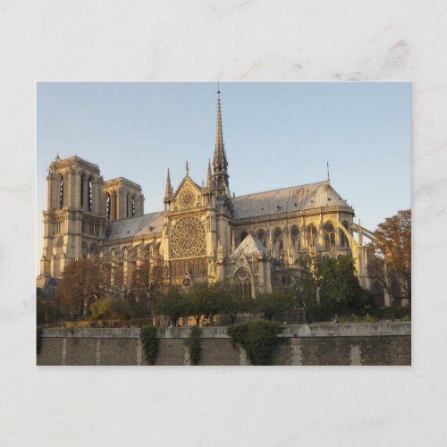 Notre Dame Cathedral Spier Paris France Postcard