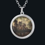 Notre Dame Cathedral Spier, Paris France Silver Plated Necklace<br><div class="desc">Notre Dame Cathedral Spier,  Paris France</div>
