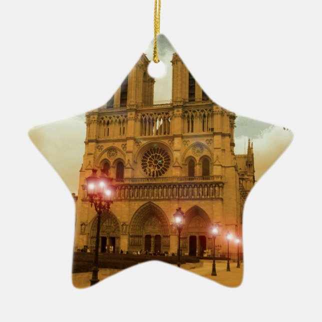 Notre Dame Ceramic Ornament (Front)