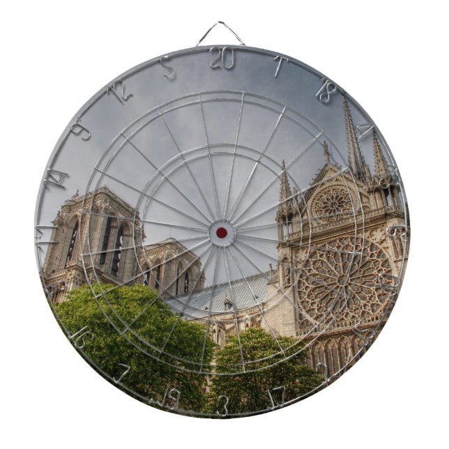 Notre Dame Dartboard With Darts (Front)