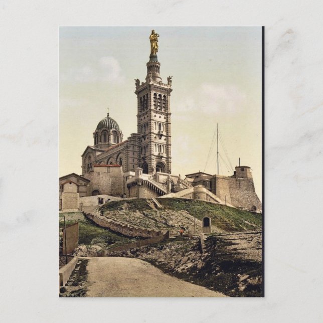 Notre Dame de la Garde II, Marseilles, France clas Postcard (Front)