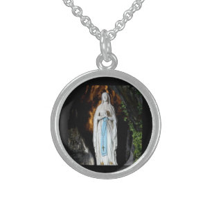 Notre Dame de Lourdes grotto France Sterling Silver Necklace