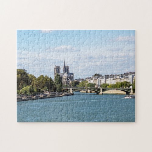 Notre Dame de Paris and Seine river _ France Jigsaw Puzzle