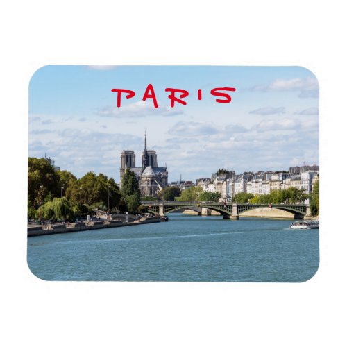 Notre Dame de Paris and Seine river _ France Magnet