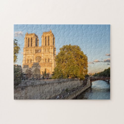 Notre Dame de Paris at Golden Hour _ Paris France Jigsaw Puzzle