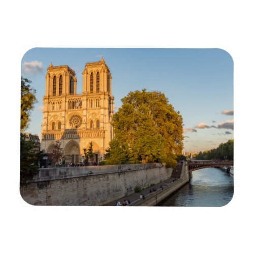 Notre Dame de Paris at Golden Hour _ Paris France Magnet