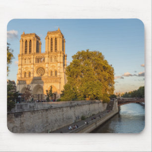 Notre Dame de Paris at Golden Hour - Paris, France Mouse Pad