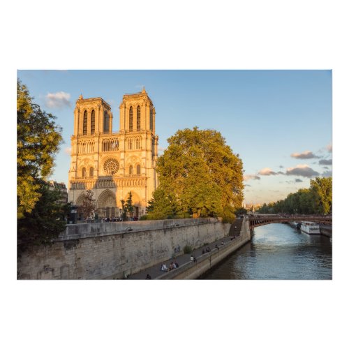 Notre Dame de Paris at Golden Hour _ Paris France Photo Print