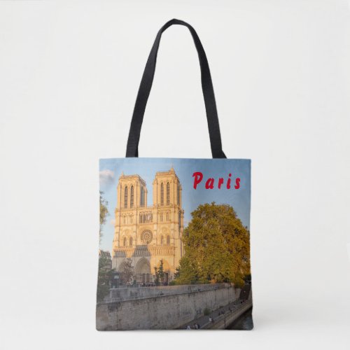 Notre Dame de Paris at Golden Hour _ Paris France Tote Bag