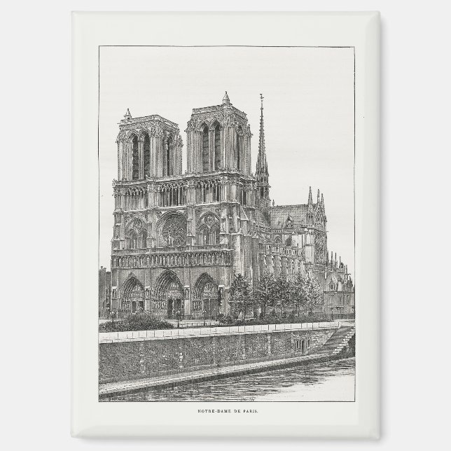 Notre Dame de Paris Cathedral Magnet (Front)