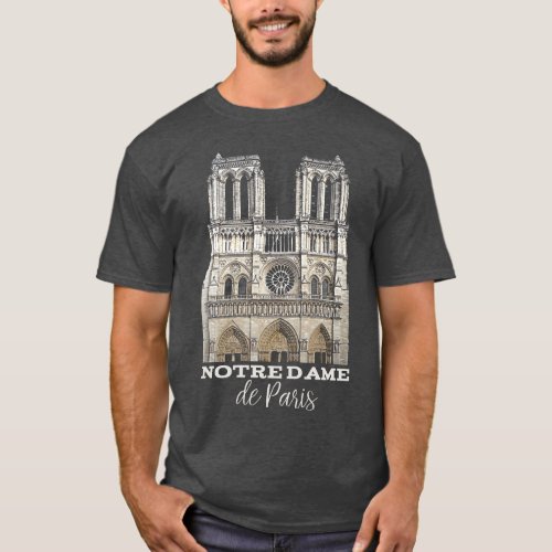 Notre_Dame de Paris Cathedral Souvenir T_Shirt