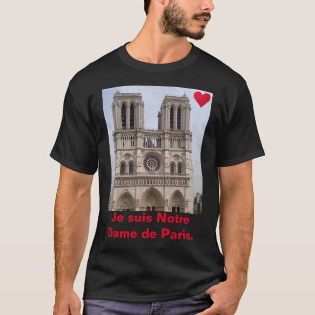 Notre Dame de Paris Cathedral. T-Shirt (Front)