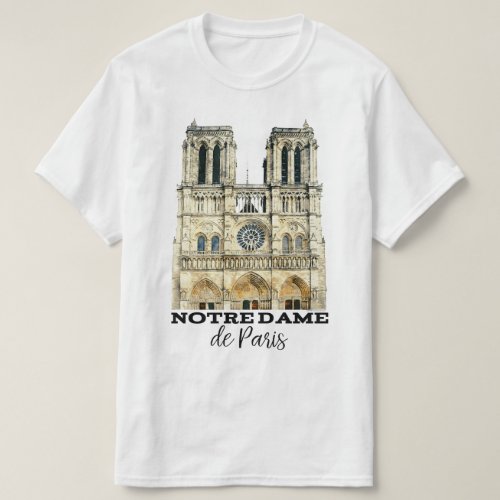 Notre_Dame de Paris France Cathedral Souvenir T_Shirt