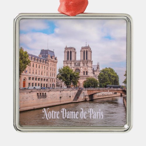 Notre Dame de Paris France Catholic cathedral Metal Ornament