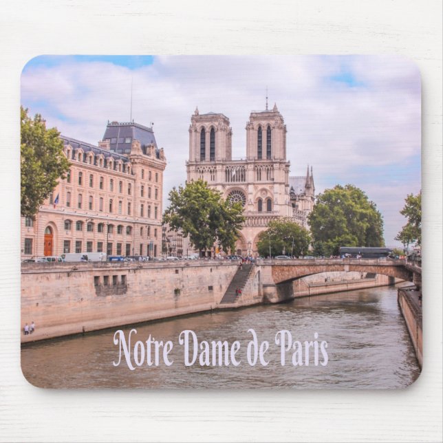 Notre Dame de Paris France Catholic cathedral Mouse Pad (Front)