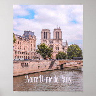 Notre Dame de Paris France Catholic cathedral Poster