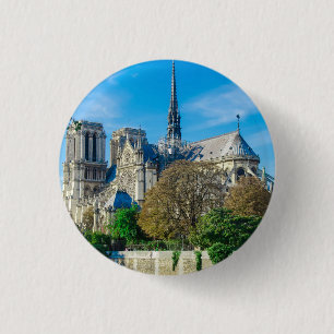 Notre Dame de Paris in France Button