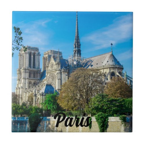 Notre Dame de Paris in France Ceramic Tile