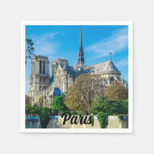 Notre Dame de Paris in France Napkins