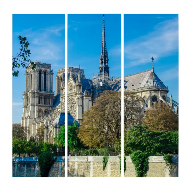 Notre Dame de Paris in France Triptych (Front)