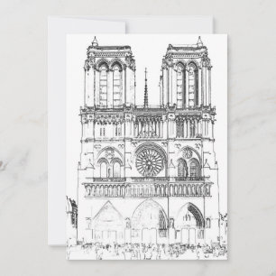 Notre Dame de Paris - Paris, France Invitation