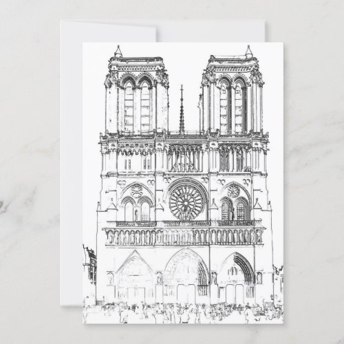 Notre Dame de Paris _ Paris France Invitation