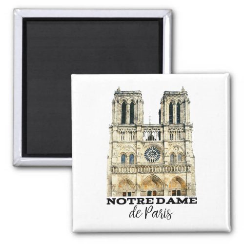 Notre_Dame de Paris Souvenir France Cathedral Magnet