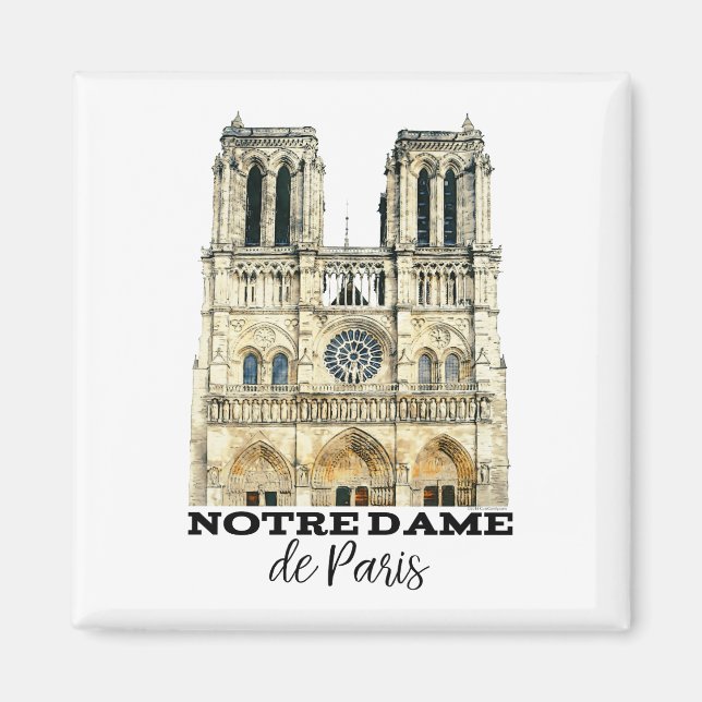 Notre-Dame de Paris Souvenir France Cathedral Magnet (Front)