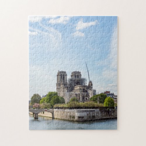 Notre Dame de Paris the day after 2019 fire Jigsaw Puzzle