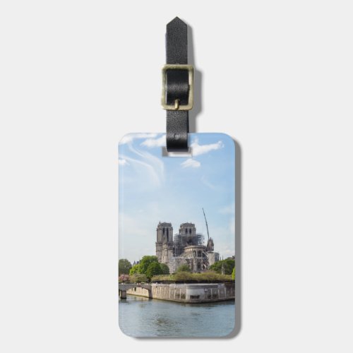 Notre Dame de Paris the day after 2019 fire Luggage Tag