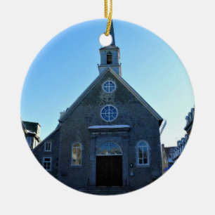 Notre Dame des Victoires, Old Quebec City, Canada Ceramic Ornament