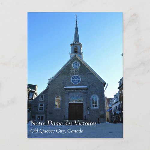 Notre Dame des Victoires Old Quebec City Canada Postcard