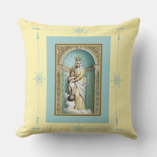 Notre Dame des Victoires wChrist Child Throw Pillow