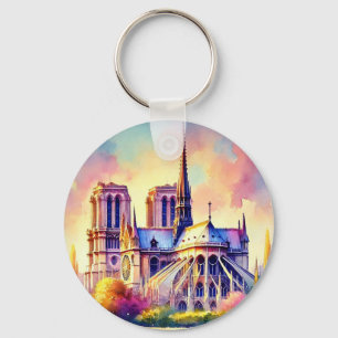 Notre-Dame fire Keychain