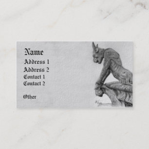 Notre Dame Gargoyle Business Card
