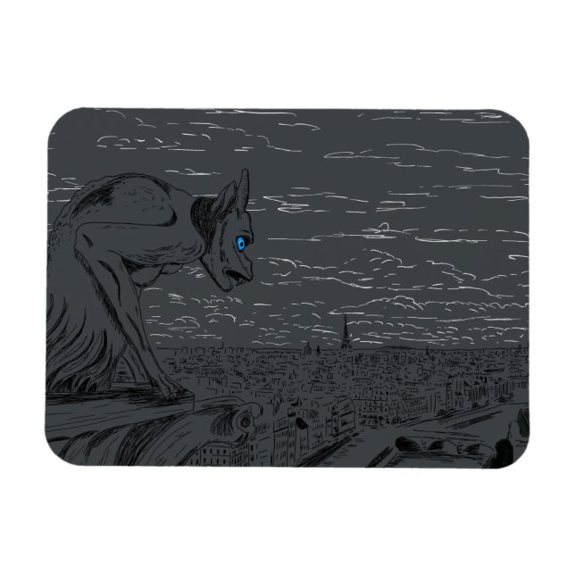 Notre Dame Gargoyle Magnet (Horizontal)