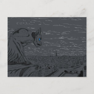 Notre Dame Gargoyle Postcard