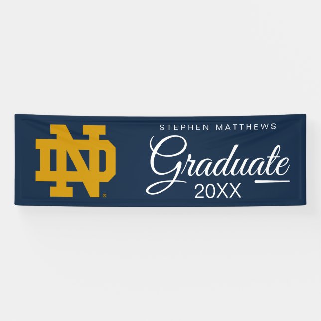 Notre Dame | Graduation Banner (Horizontal)
