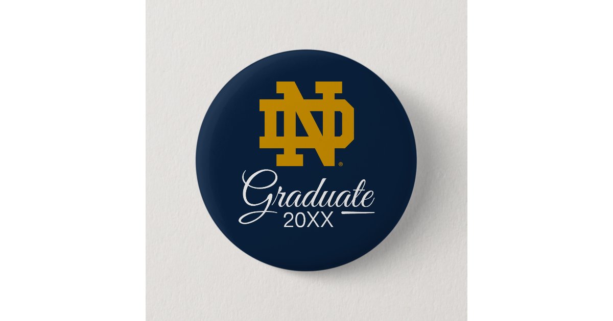 Notre Dame Graduation Button Zazzle