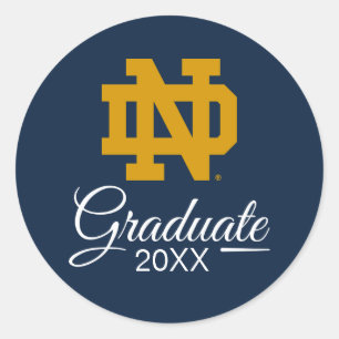 Notre Dame   Graduation Classic Round Sticker