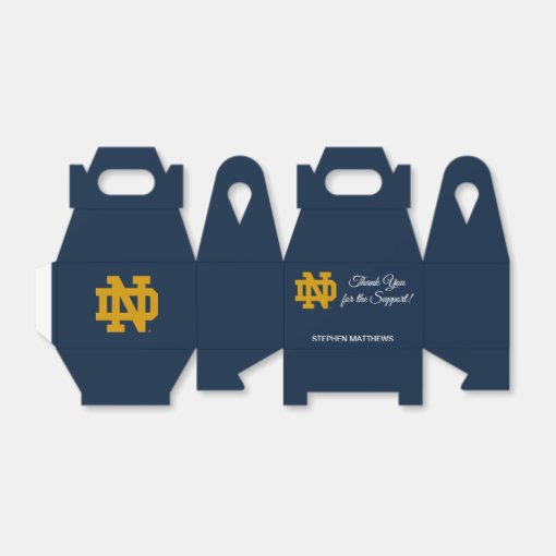 Notre Dame Graduation Favor Box Zazzle