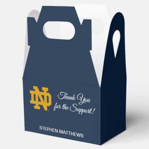 Notre Dame Graduation Favor Box Zazzle