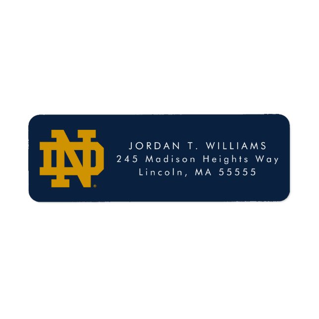 Notre Dame | Graduation Label (Front)