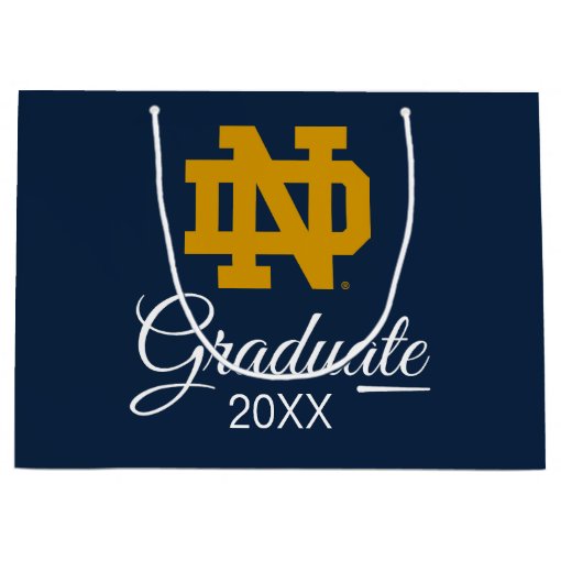 Notre Dame Graduation Large Gift Bag Zazzle