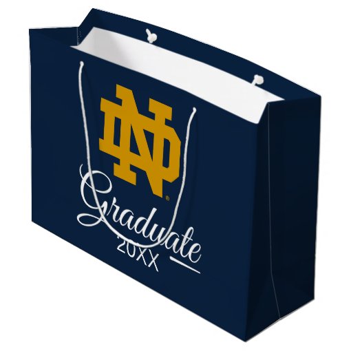 Notre Dame Graduation Large Gift Bag Zazzle