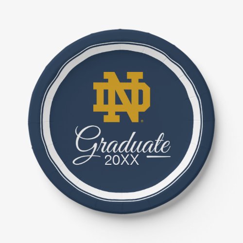 Notre Dame  Graduation Paper Plates