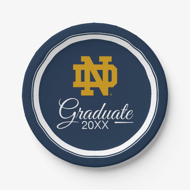 Notre Dame | Graduation Paper Plates (Front)