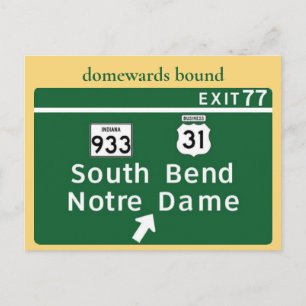 Notre Dame Highway Exit Postcard