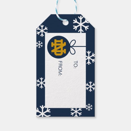 Notre Dame  Holiday Gift Tags